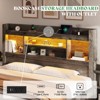 AMERLIFE Bed Frame with Drawers, LED, Bookcase Headboard, Charging, Shelves - 4 of 4