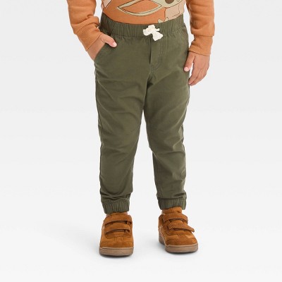 Lined Cotton Cargo Pants - Dark khaki green - Kids