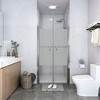 vidaXL Shower Door with Half Frosted ESG Glass - Modern Design with Wide Walk-in Opening, Adjustable Width - image 2 of 4