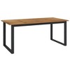 Garden Table Brown Solid Acacia wood, Powder-coated metal - 2 of 4