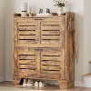 Shoe Cabinet Storage for Entryway, Narrow Shoe Cabinet with 2 Flip Drawers - 3 of 4