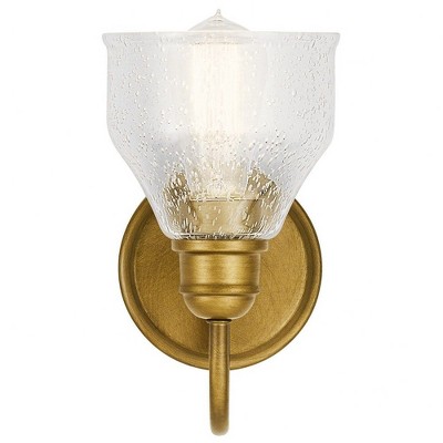 Avery Distressed Bronze 9" Wall Sconce with Clear Shade