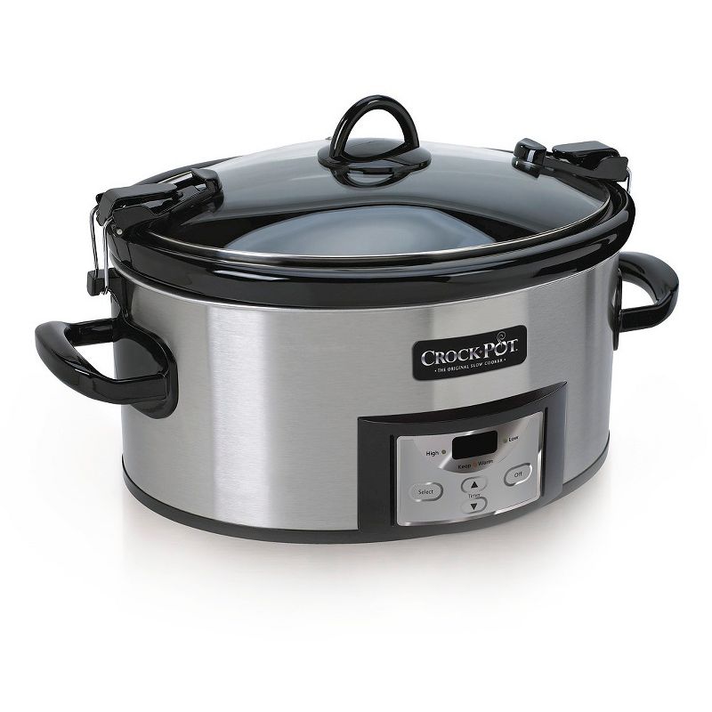 Crock-Pot 6qt Programmable Cook &#38; Carry Slow Cooker Silver SCCPVL610T, 1 of 9