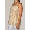 Women's Cotton Blend Poplin Babydoll Tank Top - nlt - 2 of 4