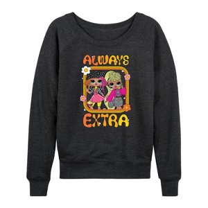 Women's - LOL Surprise! - Always Extra Lightweight French Terry Wide Neck Long Sleeve Shirt - 1 of 4