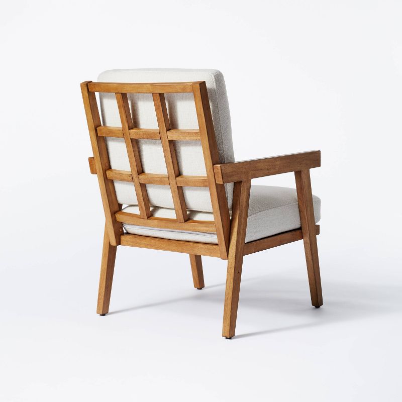 Grantsville Wood Frame Accent Chair with Grid Back - Threshold™ designed with Studio McGee, 4 of 14