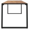 vidaXL Garden Table Brown, Black Solid acacia wood 70.9 x 35.4 x 29.5 in - 4 of 4