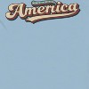 Rerun Island Men's America Retro Font Americana 4Th Of July Short Sleeve Graphic Cotton T-Shirt - Light Blue XXL - 2 of 4
