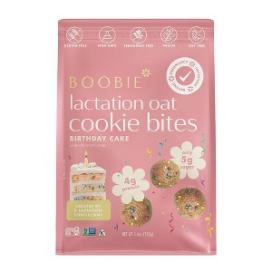 Boobie Lactation Oats Cookie Bites - Birthday Cake - 6.4oz - 1 of 4
