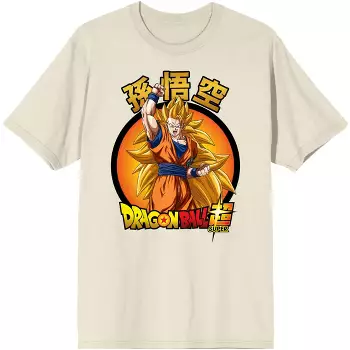 Dragon Ball Super Goku Character Circle Men's Natural Ground T-shirt :  Target