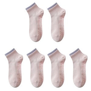 Anna-Kaci 3-Pack Women's Mid-Ankle Sports Socks with Silicone Non-Slip Grip and Breathable Comfort - 1 of 4