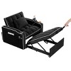 NicBex Modern Pull Out Sofa Bed Velvet Convertible Single Sofa with Adjustable Back, USB Port and Swivel Phone Stand for Living Room - 3 of 4