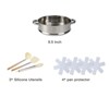 Itopfox 16-Piece Nonstick Cookware Set with Pots, Pans, Fryers, Steamer, Stewer, Silicone Spatula & Pliers, and Pot Protectors for Daily Cooking - 3 of 4