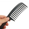 Unique Bargains Hairstyle Wide Coarse Tooth Plastic Curly Handgrip Hair Combs Black 2 Pcs - 3 of 3