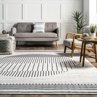 Serene Sunlight Easy-Care Viscose Blend 8' x 10' Area Rug in Beige