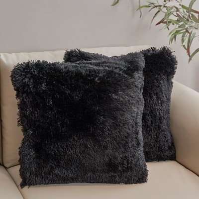 Cheer Collection Set of 2 Decorative Throw Pillows Reversible Faux Fur to  Microplush - 20x20, 1 - Fry's Food Stores