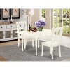HomeStock 3-Piece Linen White Finish Rectangular Solid Wood Top With Dropleaf Dining Table Set - 2 of 4