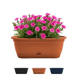 Bloem Lucca 18" Self-Watering Resin Window Box Planter - 1 of 4