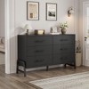 Jojoka 52" Wide 6 Drawers Dresser for Bedroom, Freestanding Wooden Closet Storage Dresser Chest with Large Storage Space for Living Room, Entryway - 4 of 4