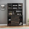 Farmhouse Coffee Bar Cabinet with Sliding Barn Doors - 4 of 4