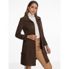 Allegra K Women's Faux Suede Belted Long Zipper Jacket - 4 of 4
