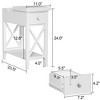 GDFStudio Gabriel Modern 2-Drawer End Table with Flip Top and Lower Shelf - 3 of 4