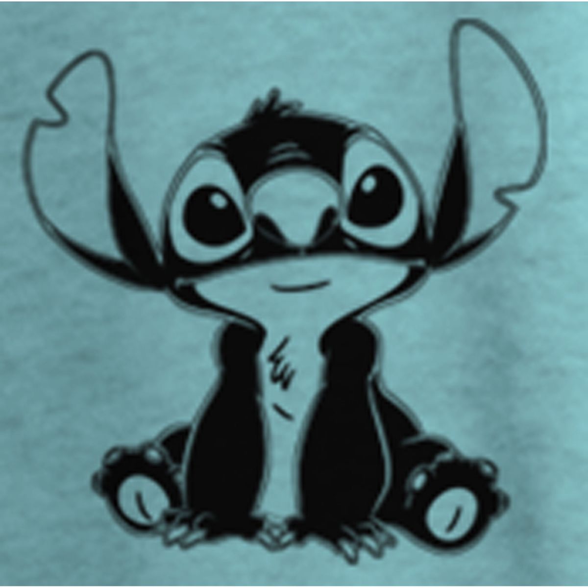 Women's Lilo & Stitch Black and White Sketch Stitch Racerback Tank Top - thumbnail 2
