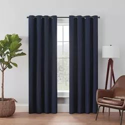 1pc 52"x108" Blackout Rowland Curtain Panel Navy - Eclipse