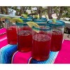Dos Sueños Mexican Hand Blown Glassware Combo Set - Aqua Rim Pitcher and Drinking Glasses - 4 of 4