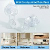 LunaLulinlk POWERFUL REMOVABLE AND REUSABLE VACUUM SUCTION CUP HOOKS-2 PACK, CLEAR - 3 of 4