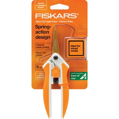 Fiskars Easy Action Titanium Micro-Tip Scissors 5"
