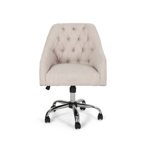 Johnson mid century modern fabric home office chair with chrome deals base by christopher knight home