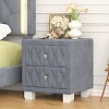 Accent Cabinet Modern with Crystal Handles for Bedroom Storage 18in - 3irtyhousy - 2 of 4