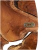 32"x32" Teak Wood Live Edge Wall Mirror Brown - Olivia & May: Nautical Coastal Decor, No Assembly Required - 2 of 4