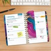 HARDCOVER 2026 Planner, 5.5"x8": 14 Months (Nov 2025-Dec 2026), Daily/Weekly/Monthly,  Bookmark, Pocket Folder w Sticky Notes (Pink Purple Marble) - 3 of 4