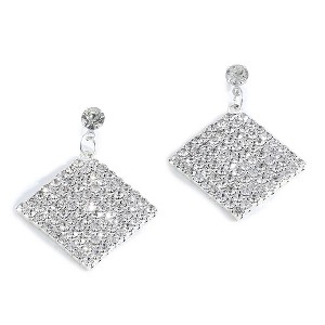 SOHI Women's Silver Bling Drop Earrings - 1 of 3