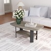 HOMLUX Coffee Table 2-Tier Modern Center Cocktail Table W/Storage Open Shelf for Living Room - 2 of 4