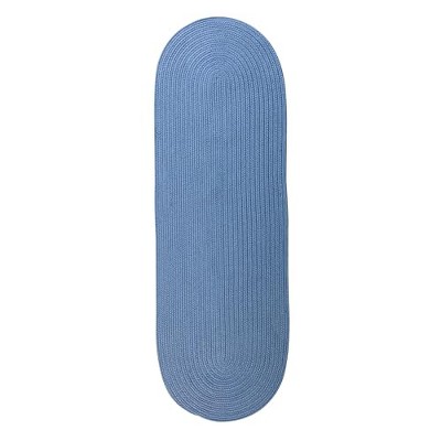 Colonial Mills Port Royale Braided Runner, Blue 2x5, Oval Shape