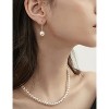 Sterling Silver & Gold Plated Pearl CZ Earrings - 4 of 4
