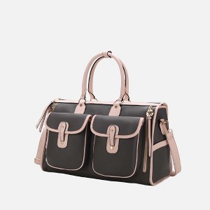 MKF Collection Genevieve Color Block Vegan Leather Women’s Duffle Bag by Mia K - 1 of 4