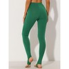 INSPIRE CHIC Women's Elastic Waistband Soft Gym Yoga Cotton Stirrup Pants Leggings - 4 of 4