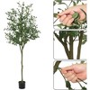 Artificial Olive Tree in Pot-Realistic Artificial Plant with Leaves & Fruits,Large Artificial Tree for Living Room,Office,Balcony,Adjustable - 2 of 4