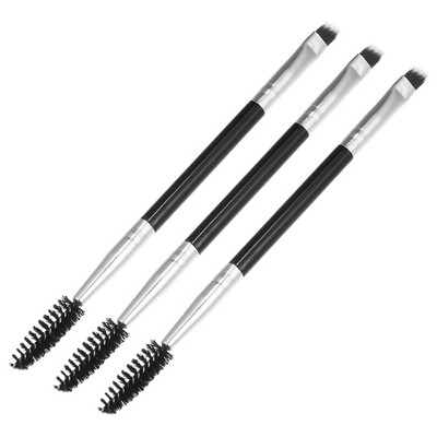 Unique Bargains Soft Double Sided Angled Eyebrow Brush Eyelash Extension Brush for Women Eye Makeup