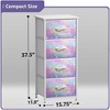 Sorbus 4 Drawers Chest Nightstand - Storage for Closet, Home, College Dorm - Features Steel Frame, Wood Top, & Fabric Bins - 4 of 4