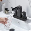 PROOX 4 in. Centerset Double Handle Waterfall Spout Bathroom Faucet with Pop-Up Assembly - 2 of 4
