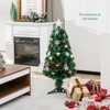 Costway 3/4/5/6 FT Pre-Lit Fiber Optic Artificial Christmas Tree with Multicolor Led Lights - 4 of 4