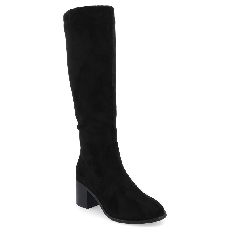 Journee Collection Womens Romilly Tru Comfort Foam Stacked Block Heel Round Toe Boots, 1 of 10