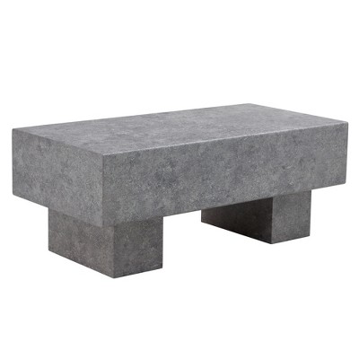 PDTEND 43.3 in. Modern Simple MDF Coffee Table - Gray