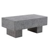 Syemin End Tables Aceent Table Modern Simple Texture MDF Coffee Table for Living Room, Restaurants, Gray, 43.3"*21.6"*17.2" - 2 of 4