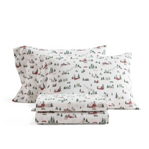 Martha Stewart Twin Ski Village Twin Sheet Set Green - 1 of 4